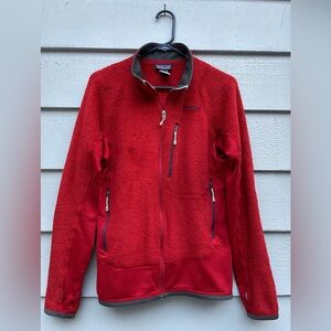 Patagonia Regulator Fleece Jacket with Thumb Holes, Men’s Size Small, Rust Color